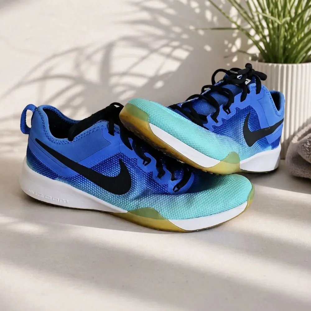 Nike Air Zoom TR Dynamic Fade Women's 8 Blue Green Training Shoes Gym